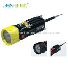 8 in 1 multi function screwdriver with bright light on the head